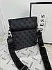 Чоловіча сумка месенджер Guess через плече сірий Гес, фото 7