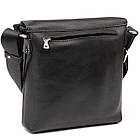 Сумка месенджер в гладкій шкірі GRANDE PELLE 11333 Чорна, фото 2