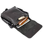 Сумка месенджер в гладкій шкірі GRANDE PELLE 11333 Чорна, фото 3