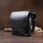 Сумка месенджер в гладкій шкірі GRANDE PELLE 11333 Чорна, фото 9