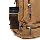 Рюкзак текстильний дорожній унісекс на два відділення Vintage 20614 Пісочний, фото 8