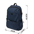 Рюкзак текстильний smart унісекс Vintage 20625 Темно-синій, фото 4