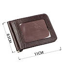 Зручний чоловічий Затискач для купюр ST Leather 18938 Коричневий, фото 4