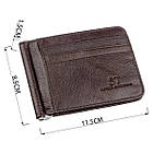 Стильний чоловічий Затискач ST Leather 18941 Коричневий, фото 4