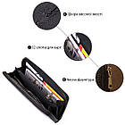 Клатч чоловічий під рептилію Vintage 20438 Чорний, фото 4