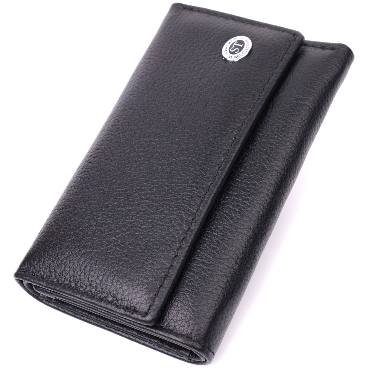 Містка ключниця з натуральної шкіри ST Leather 22477 Чорний, фото 1