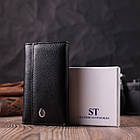 Містка ключниця з натуральної шкіри ST Leather 22477 Чорний, фото 10