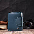 Красиве шкіряне портмоне з монетницею зовні для стильних жінок ST Leather 19457 Бірюзовий, фото 10