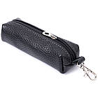 Містка ключниця унісекс з натуральної шкіри Shvigel 16227 Чорна, фото 2