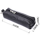 Містка ключниця унісекс з натуральної шкіри Shvigel 16227 Чорна, фото 3