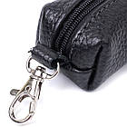 Містка ключниця унісекс з натуральної шкіри Shvigel 16227 Чорна, фото 5