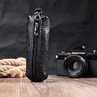 Містка ключниця унісекс з натуральної шкіри Shvigel 16227 Чорна, фото 8