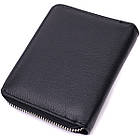 Портмоне для жінок на блискавці в класичному кольорі із натуральної шкіри ST Leather 19488 Чорний, фото 2