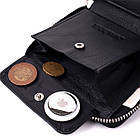 Портмоне для жінок на блискавці в класичному кольорі із натуральної шкіри ST Leather 19488 Чорний, фото 7