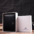 Портмоне для жінок на блискавці в класичному кольорі із натуральної шкіри ST Leather 19488 Чорний, фото 10