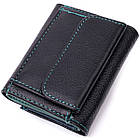 Жіночий невеликий гаманець з натуральної шкіри ST Leather 19504 Чорний, фото 2