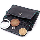 Жіночий невеликий гаманець з натуральної шкіри ST Leather 19504 Чорний, фото 7