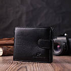 Якісний горизонтальний гаманець із натуральної шкіри ST Leather 22455 Чорний, фото 11