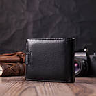 Гаманець для чоловіків зручного розміру з натуральної шкіри ST Leather 22463 Чорний, фото 11