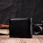 Чоловічий горизонтальний гаманець із натуральної шкіри ST Leather 22466 Чорний, фото 11