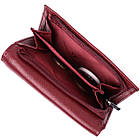 Шкіряний жіночий гаманець у три додавання ST Leather 22489 Бордовий, фото 8