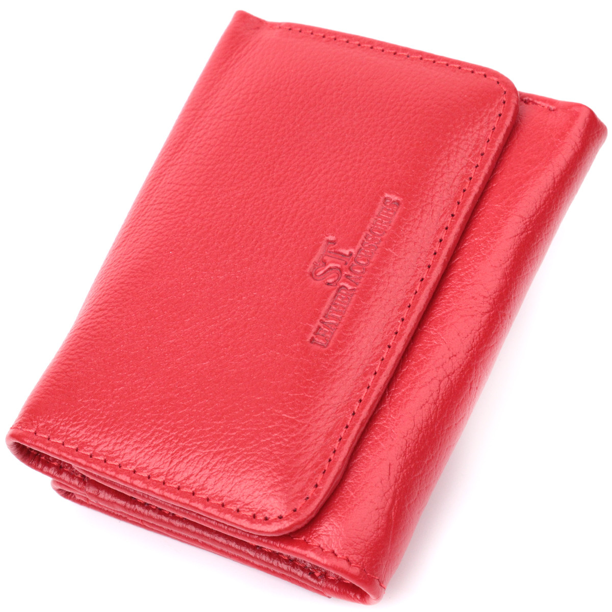 Шкіряний яскравий гаманець для жінок ST Leather 22505 Червоний, фото 1