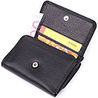 Шкіряний лаконічний гаманець для жінок ST Leather 22506 Чорний, фото 6