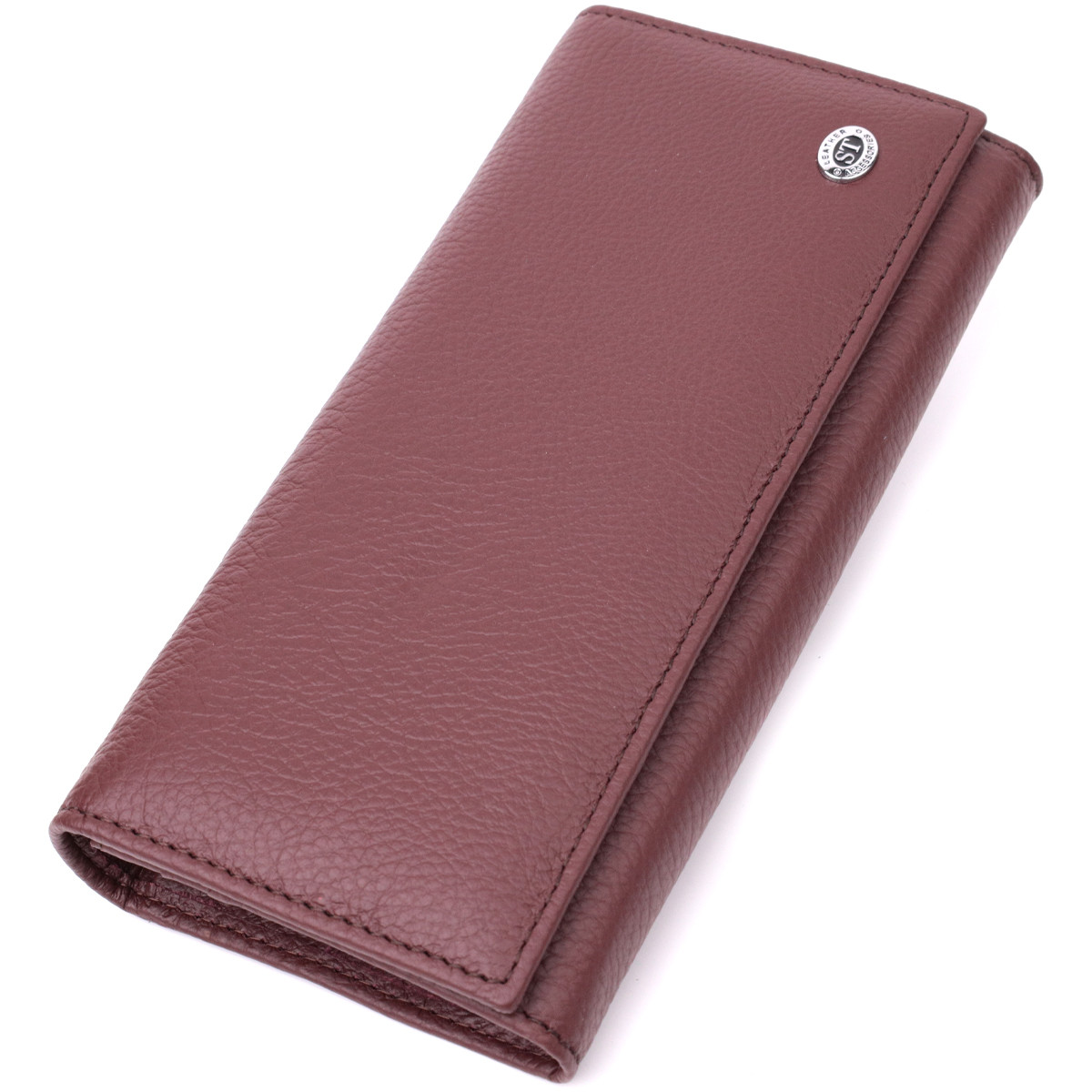 Жіночий гаманець горизонтального формату з натуральної шкіри ST Leather 22515 Бордовий, фото 1