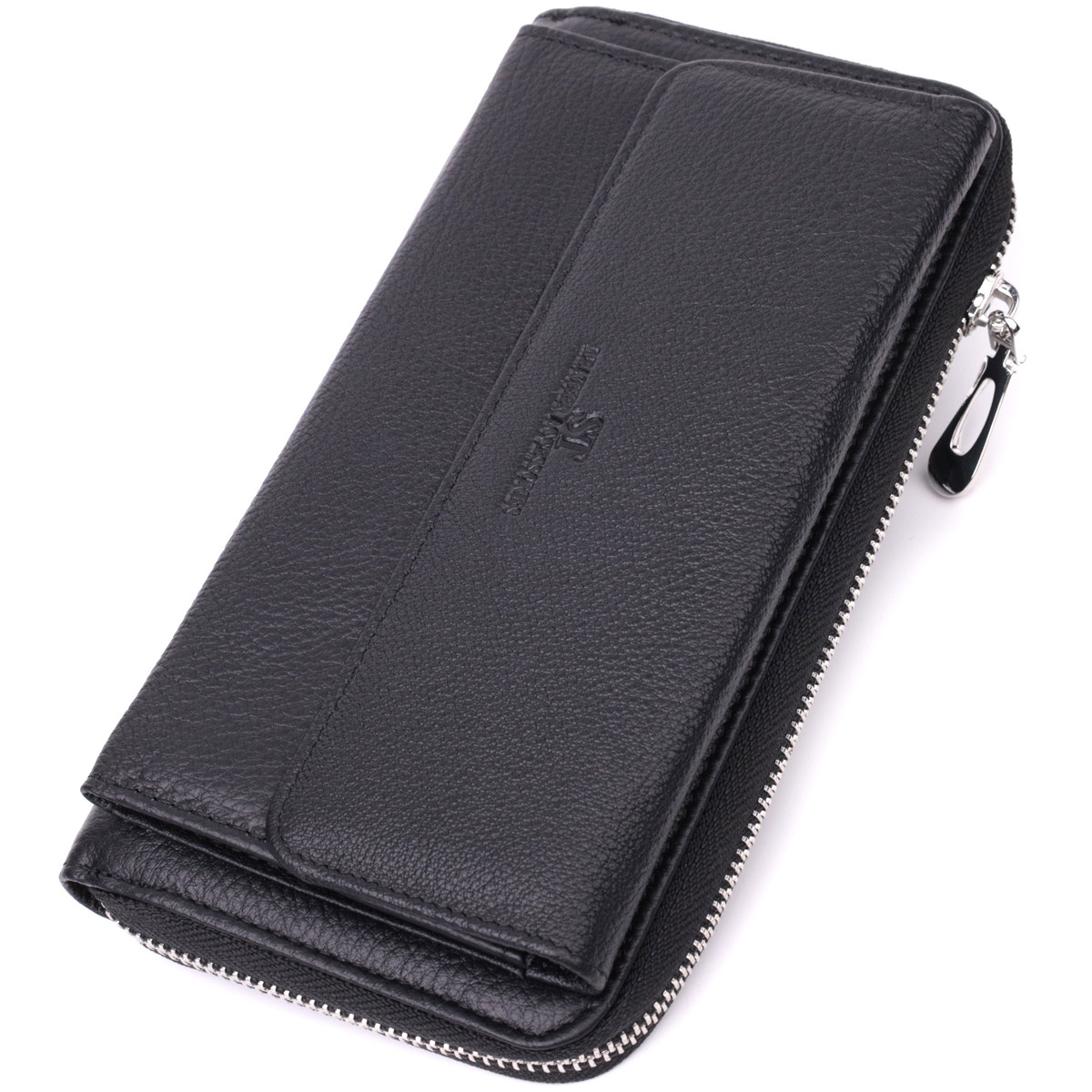 Функціональний гаманець-клатч унісекс з натуральної шкіри ST Leather 22529 Чорний, фото 1
