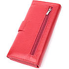Жіночий гаманець на чотири відділення для купюр з натуральної шкіри ST Leather 22549 Червоний, фото 2