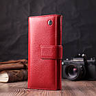 Жіночий гаманець на чотири відділення для купюр з натуральної шкіри ST Leather 22549 Червоний, фото 9