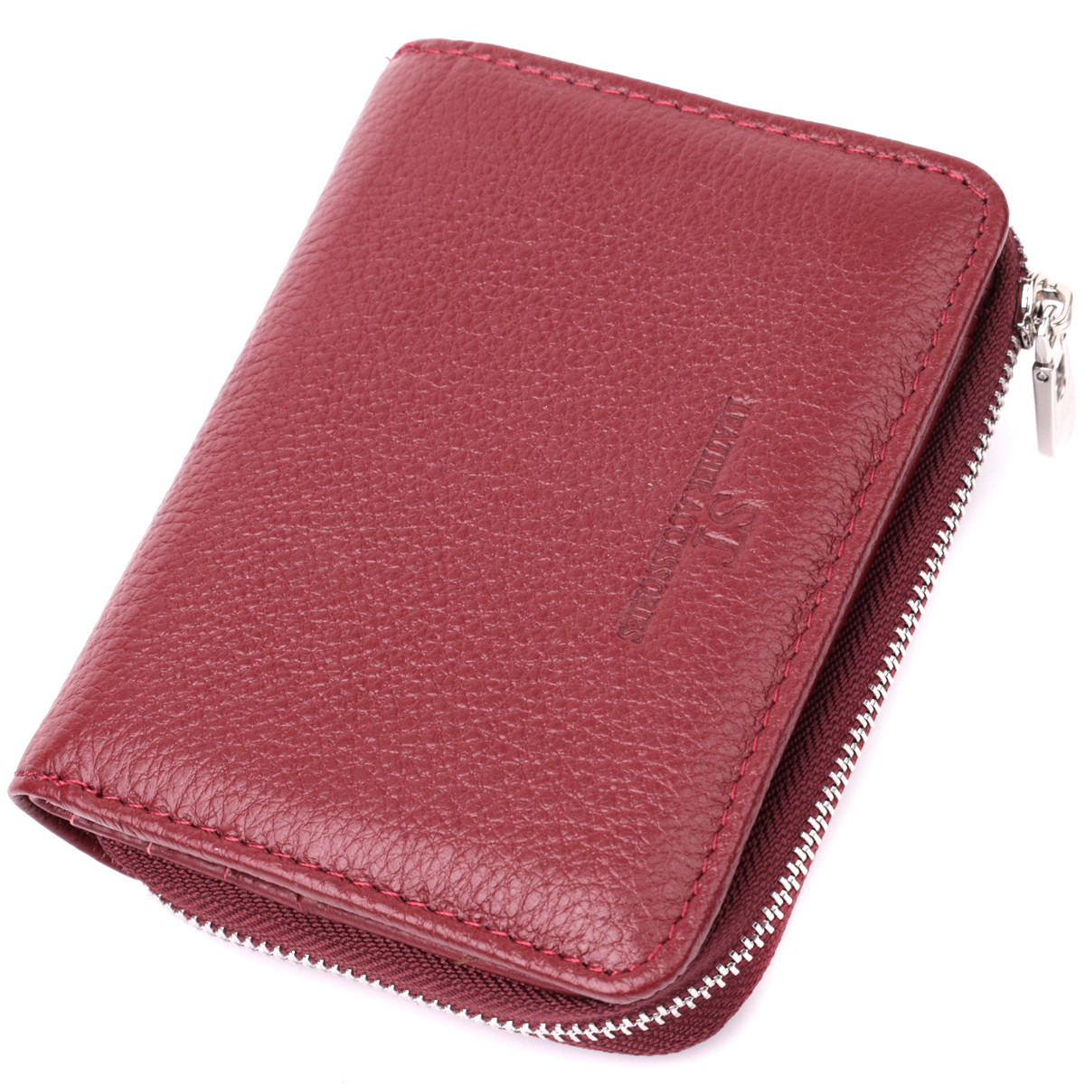 Жіночий гаманець середнього розміру з натуральної шкіри ST Leather 22551 Бордовий, фото 1