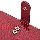 Шкіряний лакований гаманець з блоком для кредитних карток ST Leather 22682 Червоний, фото 7