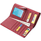 Шкіряний лакований гаманець з блоком для кредитних карток ST Leather 22682 Червоний, фото 8