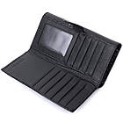 Лакований шкіряний гаманець з блоком для кредитних карток ST Leather 22683 Чорний, фото 7