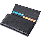 Лакований шкіряний гаманець з блоком для кредитних карток ST Leather 22683 Чорний, фото 8
