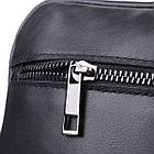 Класична чоловіча сумка месенджер із глянсової натуральної шкіри Shvigel 22846 Чорна, фото 6