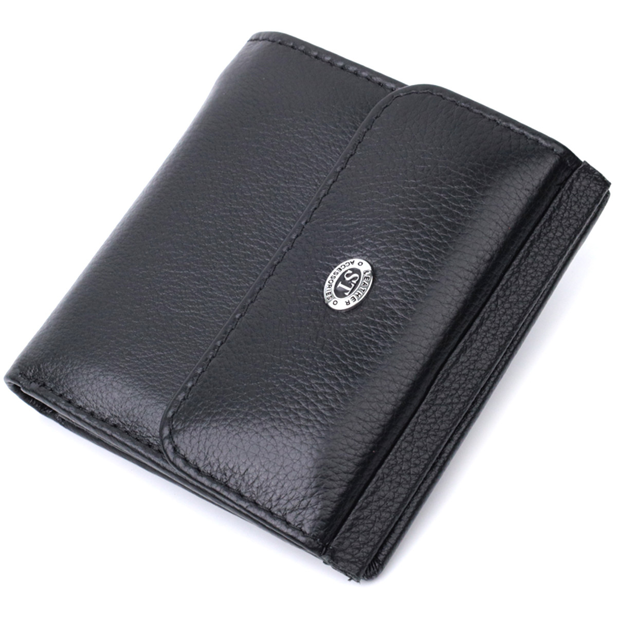 Оригінальне жіноче портмоне з натуральної шкіри ST Leather 22724 Чорний, фото 1