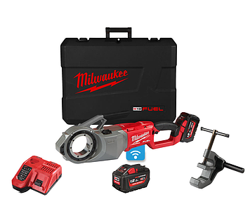 Професійний інструмент різьбонарізний акумуляторний MILWAUKEE, M18 FUEL FPT2-121C, 2'' : з АКБ 18V 2 шт-12Ah, кейс