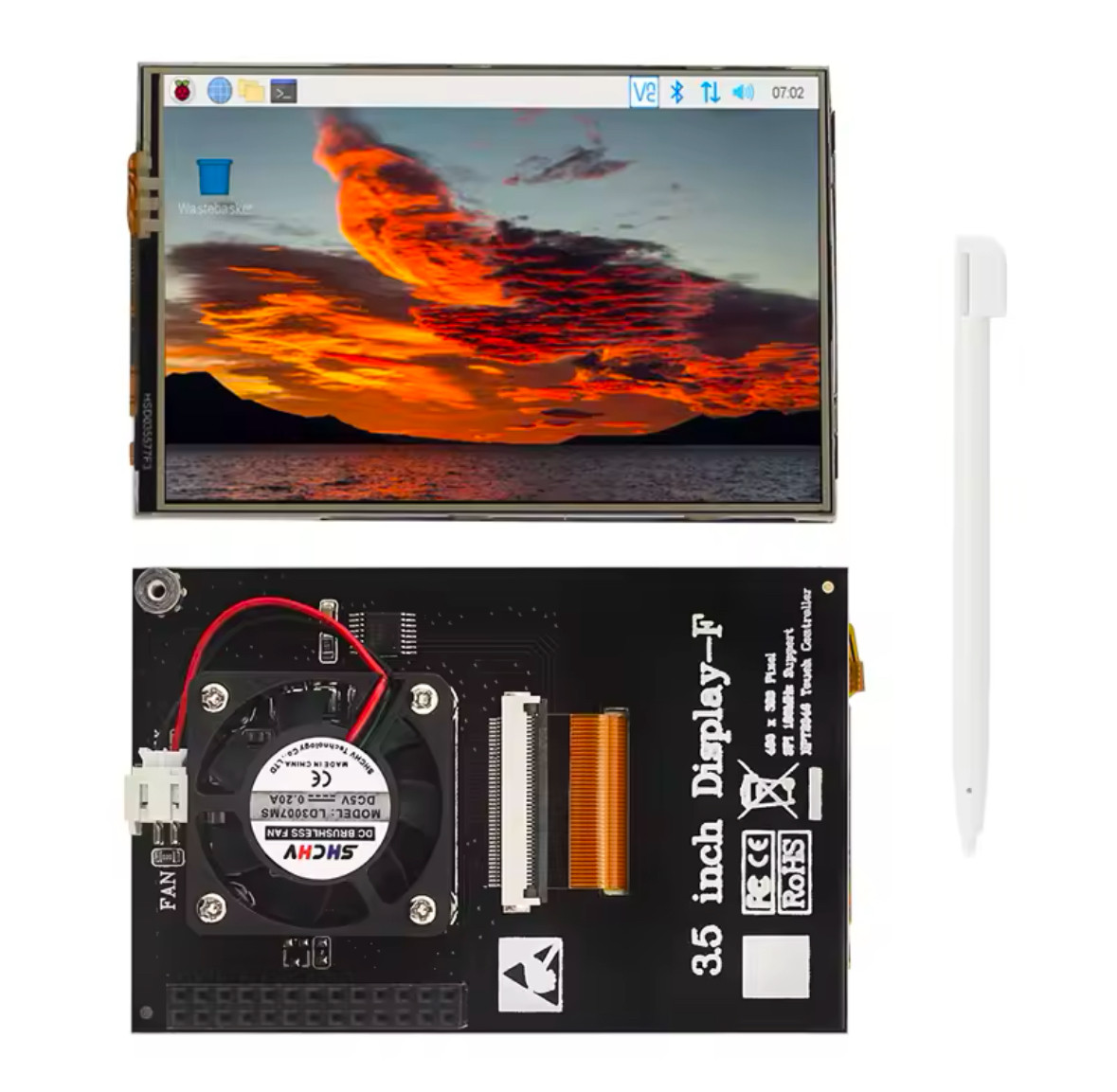 Сенсорний екран 3,5 дюйма для Raspberry Pi 480x320, 50 FPS, LCD TFT