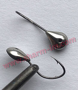 Літня мормишка на карася Срібло L-14 мм Гладка крапля, Вага - 0,28 г