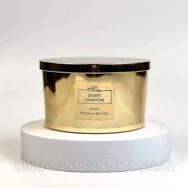 Свічка ароматизована потрійна Pepco Home Premium аромат Sweet Campfire (Ванільний пудинг) 1кг