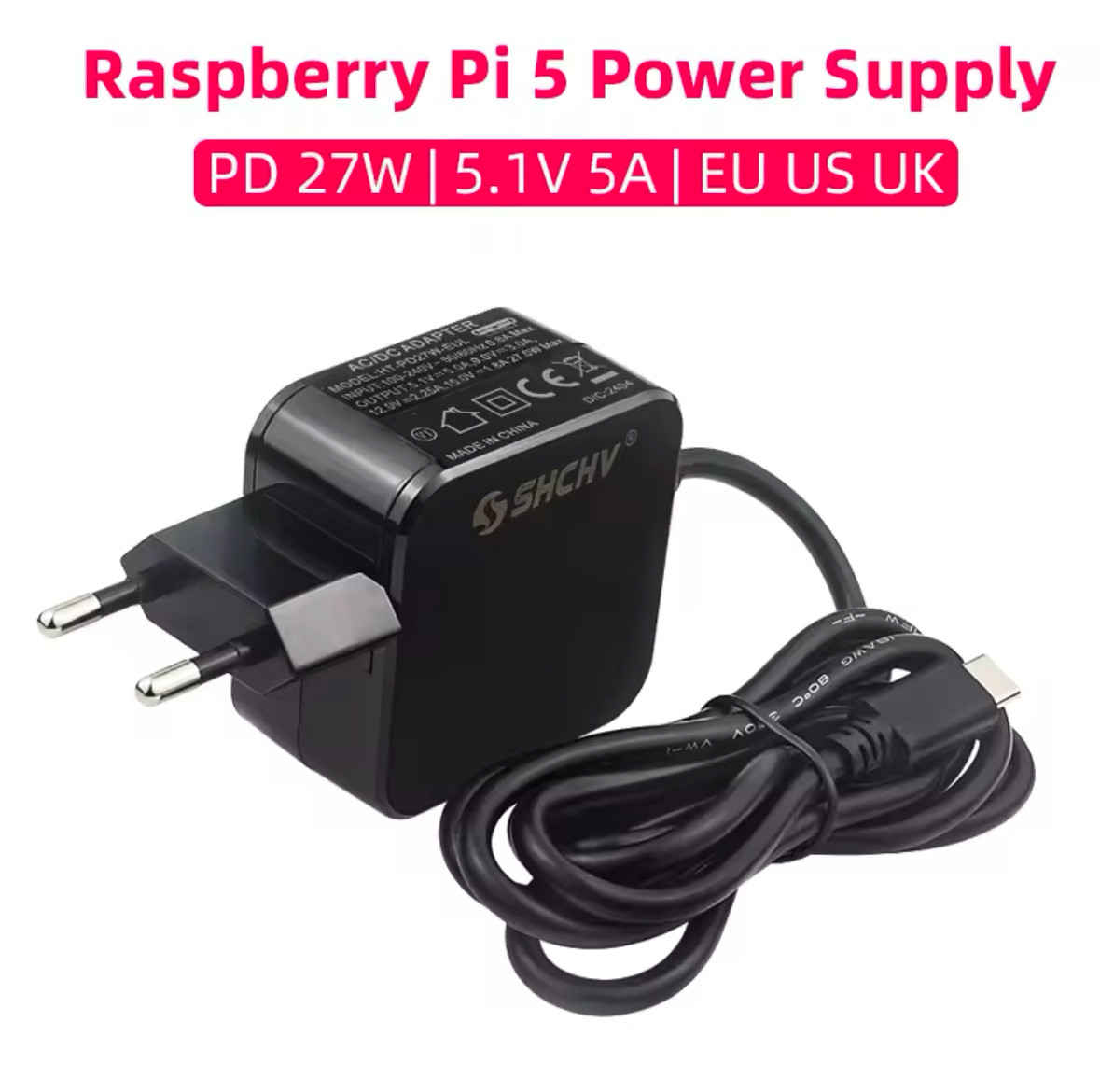 Блок живлення Raspberry Pi 5 27 W USB-C