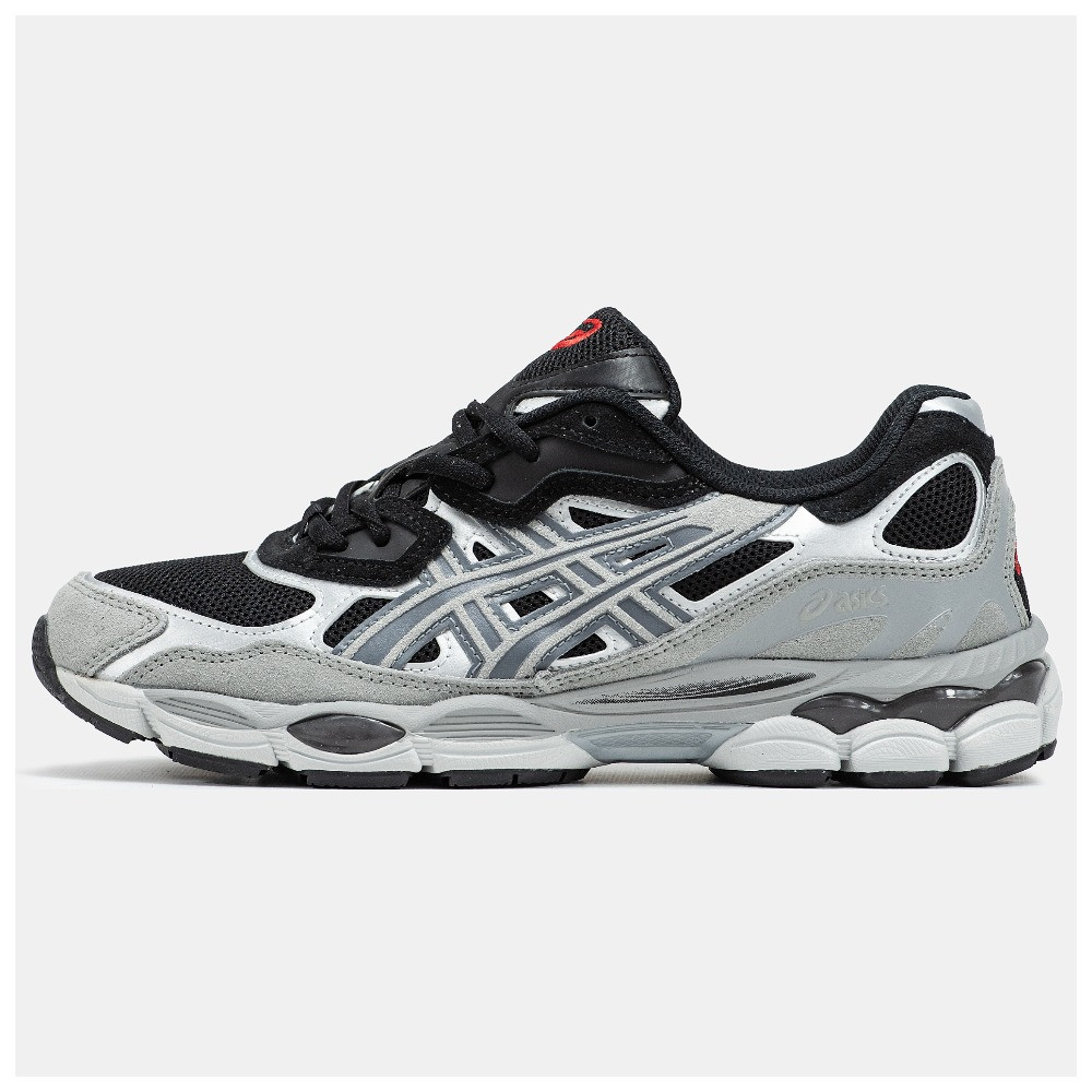 Чоловічі кросівки Asics Gel-NYC Grey Black, чорно-сірі замшеві кросівки асікс гель нік