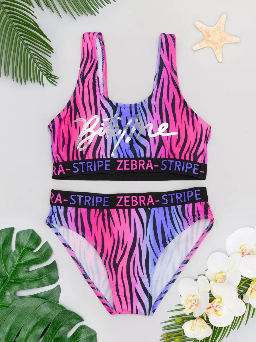 Купальник для подростков Fuba 1857 розовый-сиреневый (В НАЛИЧИИ ТОЛЬКО 34 36 38 40 42 УКР р-ры )