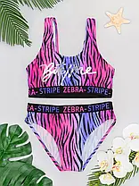 Купальник для подростков Fuba 1857 розовый-сиреневый (В НАЛИЧИИ ТОЛЬКО 34 36 38 40 42 УКР р-ры ), фото 3