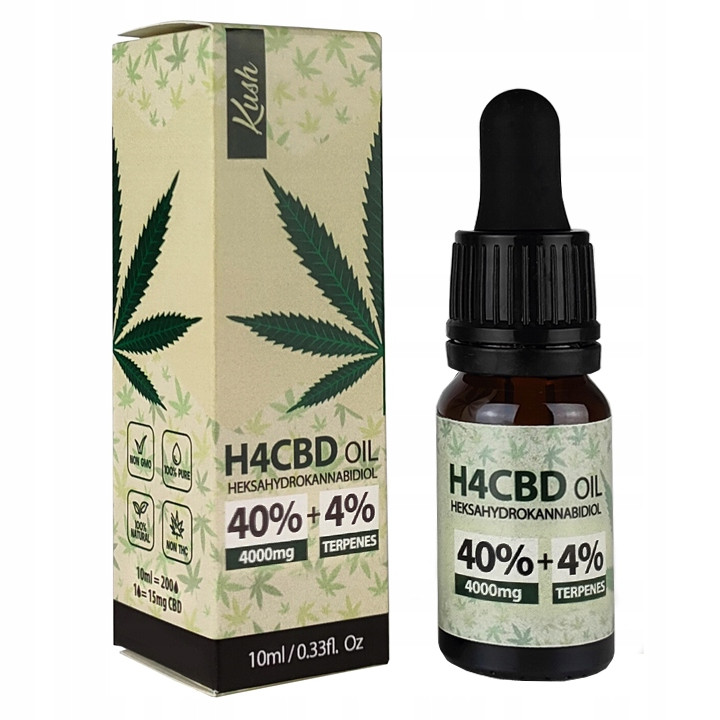 🌿 40% масло КБД H4CBD oil + терпени Польша, фото 1
