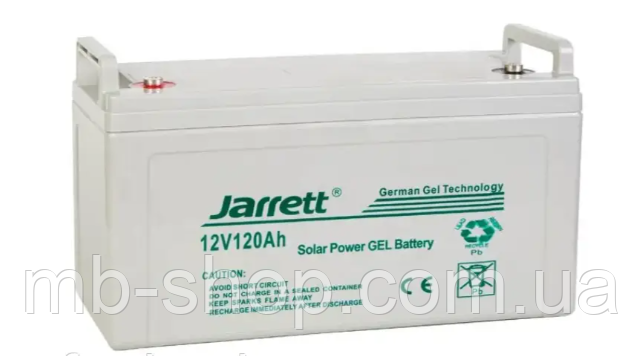 Акумулятор/батарея гелевий Jarett Gel Battery 120 Ah 12V, тяговий акумулятор