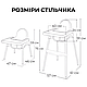 Компактний стільчик для годування малюка що легко миється із місцем для пляшечки та підніжкою - фото 5 - id-p2462209957