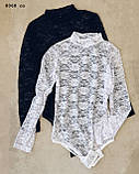 Мереживне боді з довгими рукавами 8068 со, фото 8